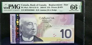 Ji_s 2005 $10 BC-68aA P[[ (SN:BTF8359662) PMG GEM66