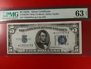 $5 Vo[ؖ Ch X^[ m[g 1934-C PMG 63 EPQ Choice Unc.