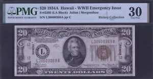 1934N 20h???? (nC) 񎟐Eً}s PMG 30 AMs