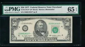 AC 1977 $50 �N���[�u�����h FRN PMG 65 EPQ *�X�^�[�m�[�g* Fr 2119-D*