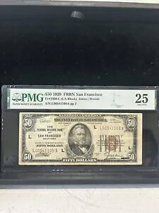 SASA 1929 FRBN $50 TtVXR PMG Vf25 s