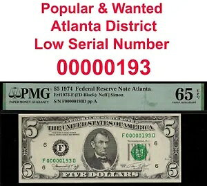 1974 N $5 AMs PMG 65EPQ WlC̒ႢVAԍ 00000193