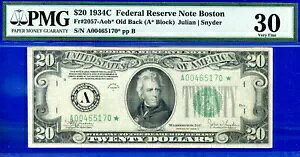 1934C $20 AMs PMG 30 A 7 m̃{Xg X^[ Fr 2057-Aob*