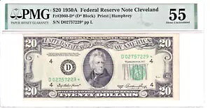 1950-A $20 FRN N[uh *STAR* PMG  55 ɂ VA #D02757229*