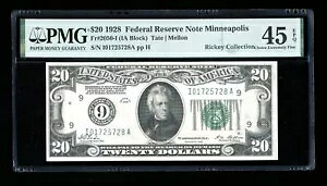 DBR 1928 $20 FRN ~lA|X Fr. 2050-I PMG 45 EPQ VA I01725728A