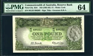 I[XgA 1961-1965 1 |h P34a PMG 64 UNC