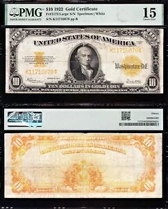 �ƂĂ��f�G�� Bold Choice Fine+ 1922 $10 �S�[���h�ؖ���! PMG15�I���������I 16878