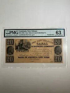 New Orleans Canal & Banking Co. ���C�W�A�i�B �j���[�I�[�����Y $20 1830 �N��̎c��