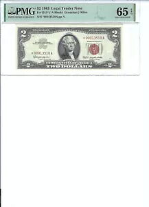 1963 $2 @ʉ FR1513* PMG 65 WF UNC EPQA* S/N ɒ * 00013510A!!!