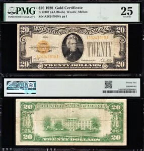 �ƂĂ��f�G�ȑ�_�őN���� VF+ 1928 $20 �S�[���h�ؖ���! PMG25�I���������I 47939A