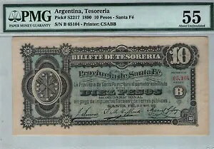 �A���[���`�� �m�[�g �T���^�t�F $10 1890 �s�b�N .S 2217 PMG AU 55