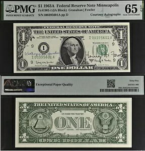 1963A $1 FRN - PMG 65EPQ - fA TC Oin & t@E[ - RN^[Y WF