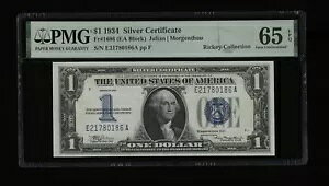 DBR 1934 $1 Vo[ t@j[obN Fr. 1606 EA ubN WF PMG 65 EPQ VA E21780186A