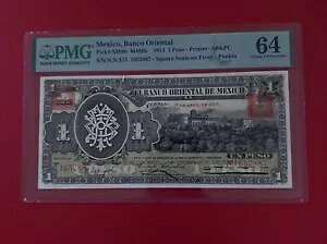 LVRB Banco Oriental P#S388b M468b 1914 1 y\ PMG Choice UNC 64 pV[