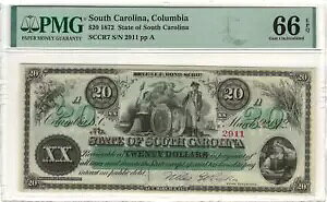 $20 1872 TEXJCiBARrA PMG   66 EPQ