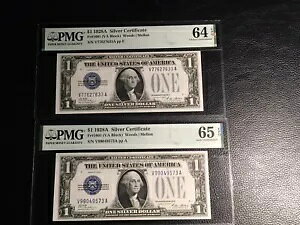 1928-A 1.00 t@j[ obN Vo[ؖ PMG 64 -65 BothEPQ 2 m[g̃yA