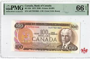 1975 N Ji_s $100 NE/uC V[g AJC7521064 - PMG UNC66 --