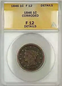 1846 ҂ݍ݃wA [W Zg 1C RC ANACS F 12 fBe[ H