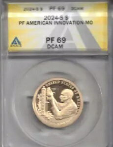 2024 �T���t�����V�X�R �A�����J�� �C�m�x�[�^�[�Y MO ANACS �F�؍ς� PF 69 �h�� $1