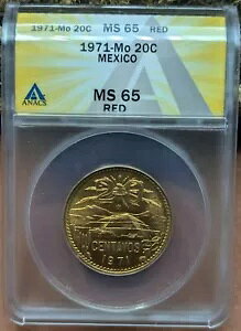 1971 Mo 20C LVR 20 Z^{X ANACS MS 65 RB | UNC BU