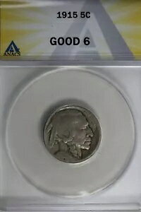 1915 .05 ANACS G 6 �o�b�t�@���[ �j�b�P���A�C���f�B�A�� �j�b�P���A5 �Z���g �s�[�X