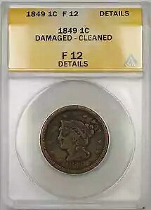 1849 ҂ݍ݃wA [W Zg 1C RC ANACS F 12 ڍ׃_[W N[jOς