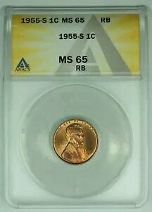 1955-S J[ EB[g Zg 1C RC ANACS MS 65 RB (24) A