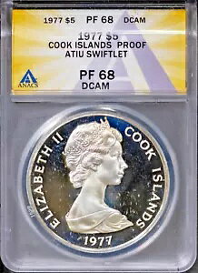 1977N $5 tN~g 50% Vo[ NbN PF 68DCAM ANACS # 7670512 + {[iX