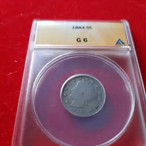 1884 ANACS G 6 ���o�e�B �j�b�P���AV �j�b�P���A5 �Z���g �s�[�X $34.95