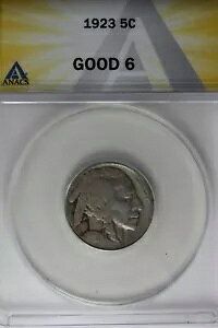 1923 .05 ANACS G 6 �o�b�t�@���[ �j�b�P���A�C���f�B�A�� �j�b�P���A5 �Z���g �s�[�X