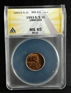 1953 S/S RPM 1MM-009�A�Z���g�AANACS�AMS65 ���b�h�A*����F��i��* (HA)