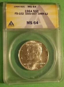 1964 (P) �P�l�f�B 50c DDO FS-102 MS64 DDO-007 DMR-12 �_�u�� �_�C �`�F���[�s�b�J�[