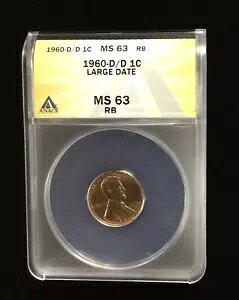 1960-D/D 1C ANACS MS 63 RB *�傫�ȓ��t* �F��~���g�G���[