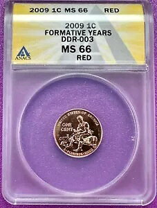 2009 1c �~���g �G���[ DDR-003 �����J�[���`���N�Z���g ANACS MS66 ���b�h