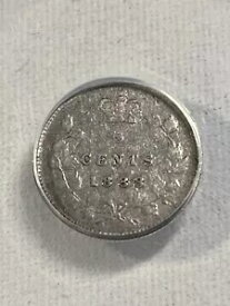 1888 カナダ 5 セント スモール シルバー コイン グレード VF 25 ディテール ANACS によりクリーニング済み