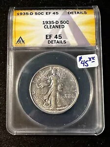 1935 D �E�H�[�L���O ���o�e�B�[ ANACS EF 45 �ڍ׃N���[�j���O�ς� 297