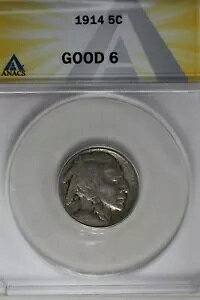 1914 .05 ANACS G 6 �o�b�t�@���[ �j�b�P���A�C���f�B�A�� �j�b�P���A5 �Z���g �s�[�X