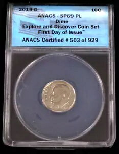 2019-D ���[�Y�x���g �_�C�� ANACS SP69 PL ���s���� Discover Coin ��T������