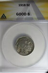 1918 .05 ANACS G 6 �o�b�t�@���[ �j�b�P���A�C���f�B�A�� �j�b�P���A5 �Z���g �s�[�X