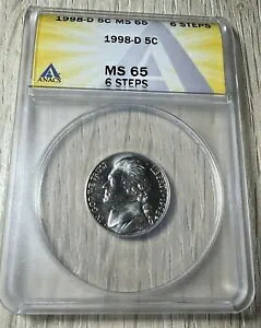 1998-D WFt@[\ jbP ANACS MS65 6 t Xebv 5C