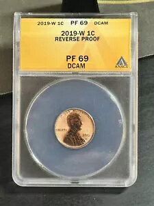 2019 W �����J�[�� �Z���g �y�j�[ ���o�[�X �v���[�t ANACS PF69 �f�B�[�v �J���I �R�C�� (Slab2698)