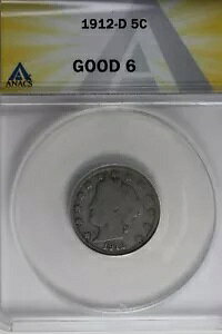 1912-D .05 ANACS G 6 ���o�e�B �j�b�P���AV �j�b�P���A5 �Z���g �s�[�X