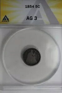 1854 .05 ANACS AG 3 �n�[�t �_�C���A�V�[�e�b�h ���o�e�B �n�[�t �_�C��