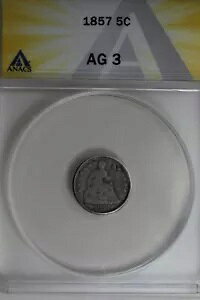 1857 .05 ANACS AG 3 �n�[�t �_�C���A�V�[�e�b�h ���o�e�B �n�[�t �_�C��