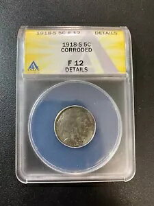 1918 S obt@[ jbP ANACS F-12 ڍ - ǂt - FXu - 5C