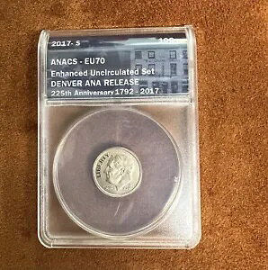 2017-S 10c ���[�Y�x���g �_�C�� �f���o�[ ANA �����[�X - ANACS EU70 �R�C��