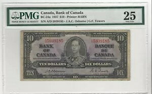 1937 N Ji_s BC-24aA$10 Osb/TowAPMG VF-25 Ser# A/D 5939185