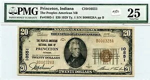$20 1929 NB Note FR#1802-1 (#930) Peoples American NB�A�v�����X�g���A�C���f�B�A�i�B CH#10551 PM