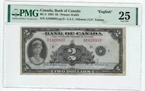 1935 Ji_s BC-3A$2 Osb/Tow SN# A 1626933 PMG VF-25 p