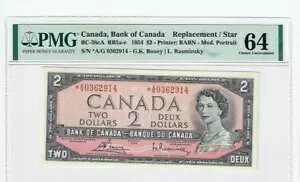 1954 �J�i�_ $2 �m�[�g BC-38cA Bou/Ras Ser# *A/G 0362914 PMG MS-64 �̑�֕i